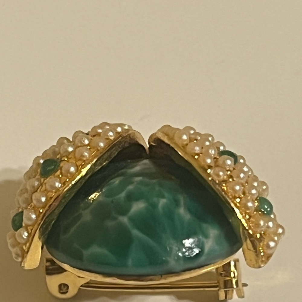 Beetle Bug Goldtone Stick Pin Brooch - Picture 3 of 9